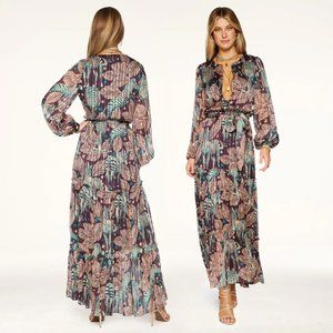 RAMY BROOK - ZEBRA PRINTED ENYA TIERED MAXI DRESS